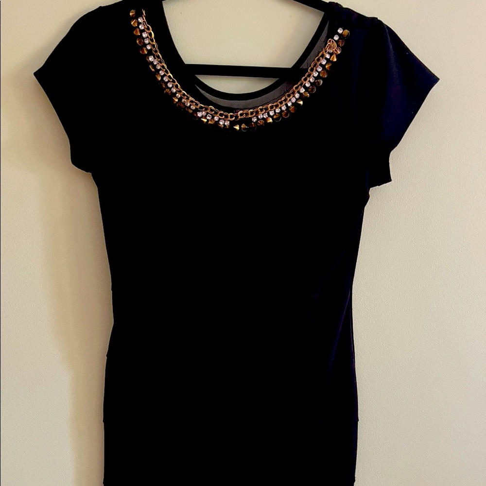 Large women’s black cocktail dress